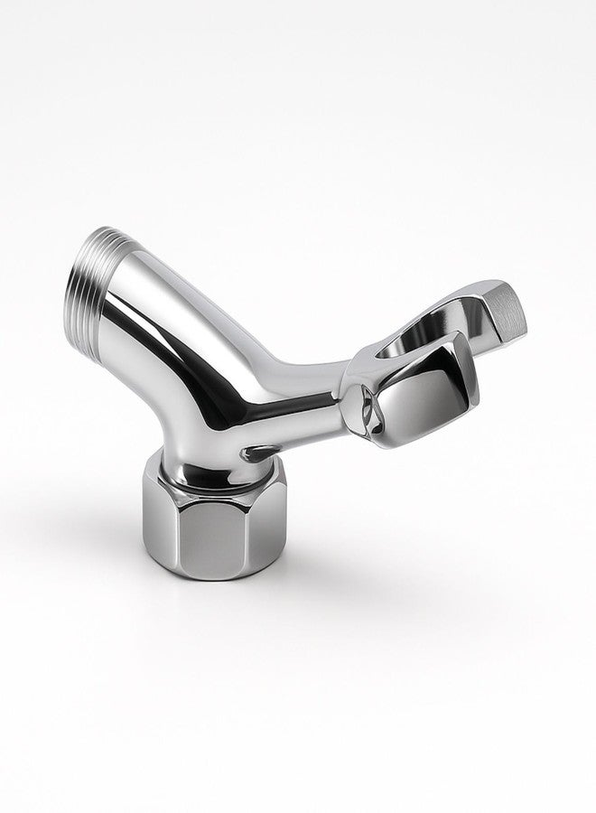 Prem's Bathroom Wall Mixer Telephonic Shower Holder Connector (Crutch) | 100% Brass | Chrome Finish | Standard Size | Durable, Rust-Resistant, Easy Install - Image 1